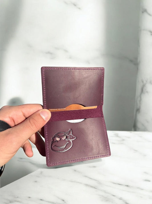 Turtle ID Wallet - Genuine Leather Wallet With Super Hero Mask